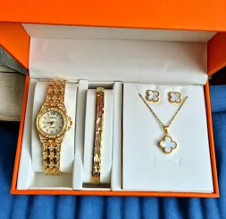 Jewellery Gift Box for Ladies – Watch, Bracelet, Necklace & Earrings Set
