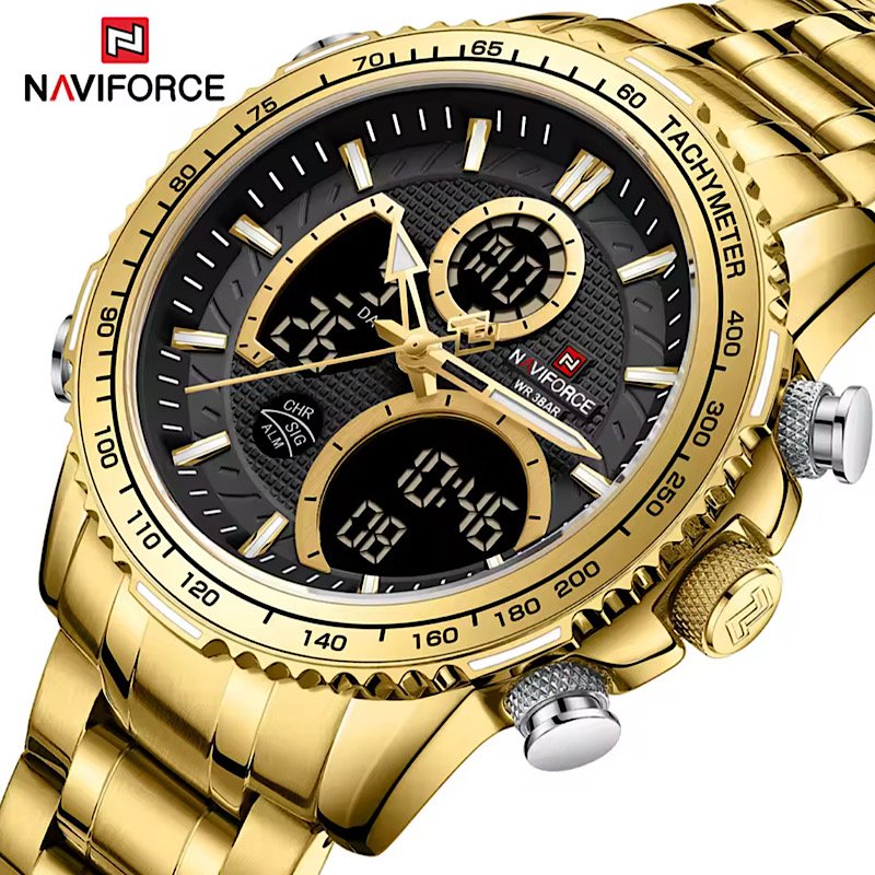 A classic Men's Dual time wrist watch