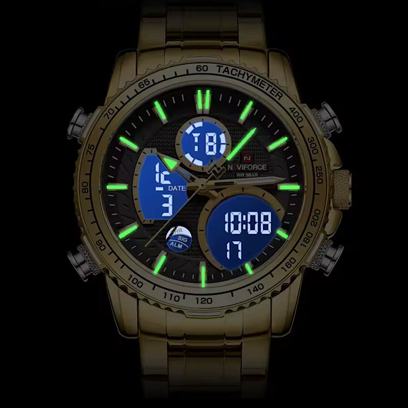 A classic Men's Dual time wrist watch