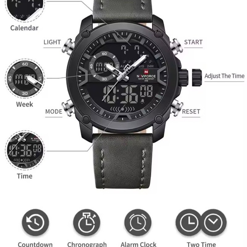 A classic Men's Dual time wrist watch