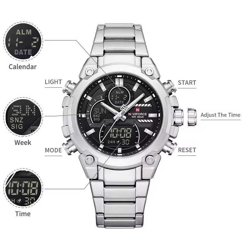 A classic Men's Dual time wrist watch