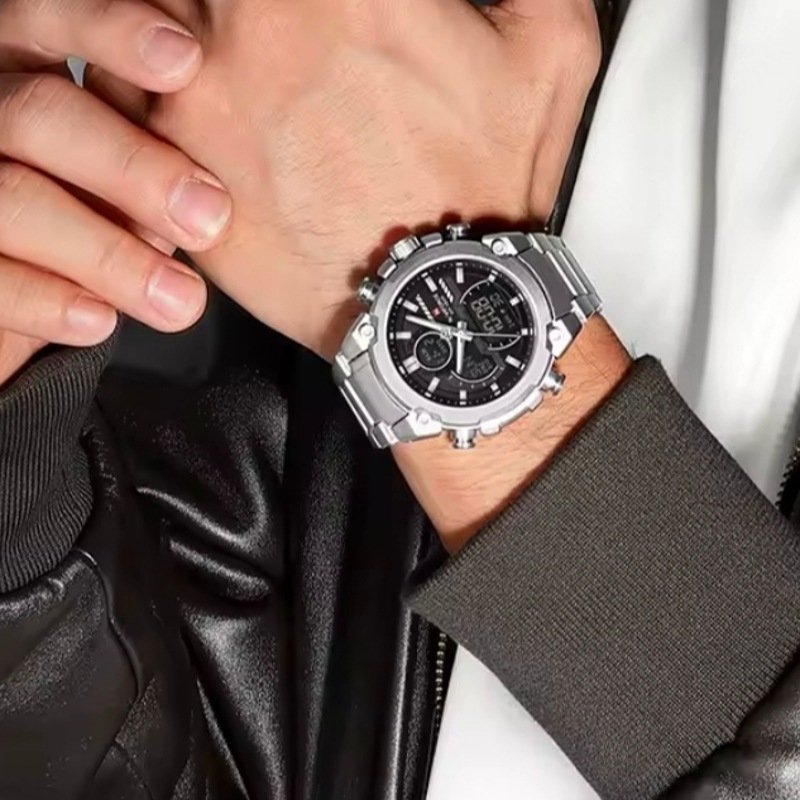 A classic Men's Dual time wrist watch