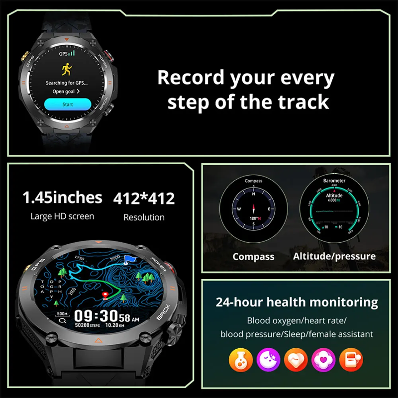 Colmi Men's Smart fitness watch with call receiving and SMS alerts