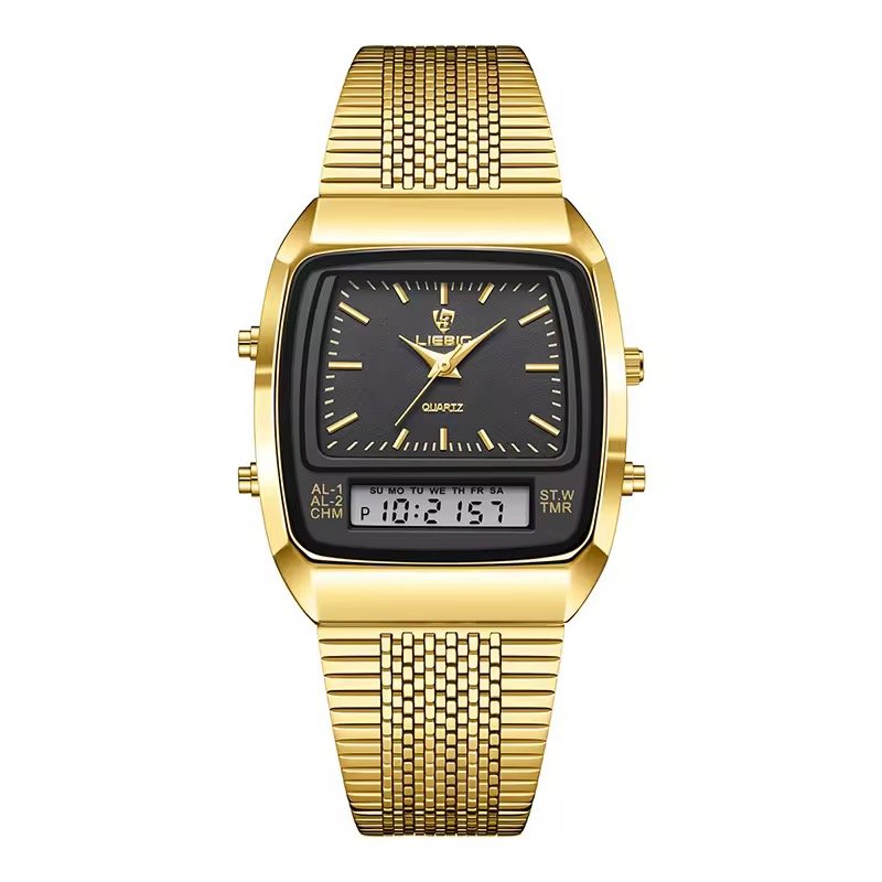 LEIBIG Men's Dual time classic wrist watch