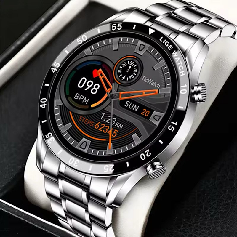 LIGE Smart fitness watch with call receiving and SMS alerts