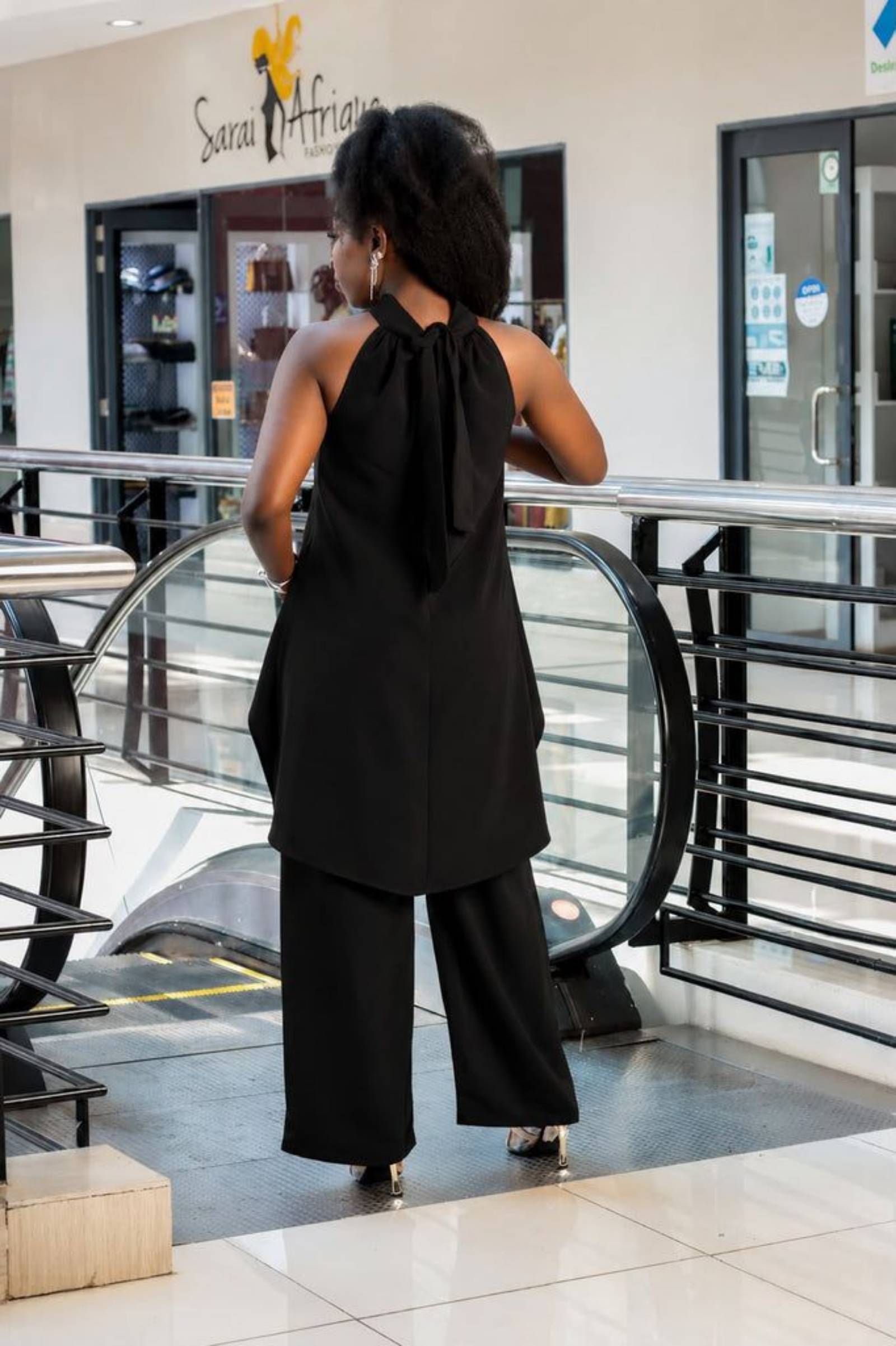 Halter Neck Set-Black(Pants)